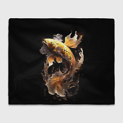Плед флисовый Рыба золотой дракон, цвет: 3D-велсофт