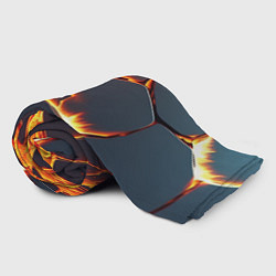 Плед флисовый Огонь из разломленных плит, цвет: 3D-велсофт — фото 2