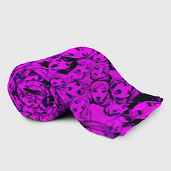 Плед флисовый Ahegao: Фиолетовый, цвет: 3D-велсофт — фото 2