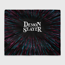 Плед флисовый Demon Slayer infinity, цвет: 3D-велсофт