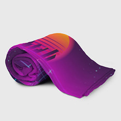 Плед флисовый Futuristic Retro City, цвет: 3D-велсофт — фото 2