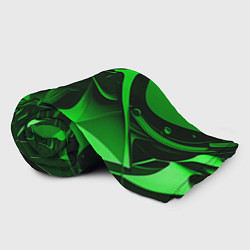 Плед флисовый Зеленые объемные объекты, цвет: 3D-велсофт — фото 2