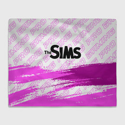 Плед флисовый The Sims pro gaming: символ сверху, цвет: 3D-велсофт