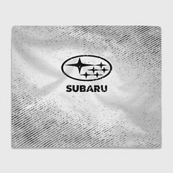 Плед Subaru с потертостями на светлом фоне