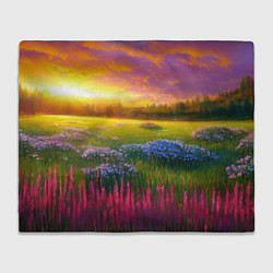 Плед флисовый Летний закат, цвет: 3D-велсофт