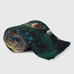 Плед флисовый Планетная система, цвет: 3D-велсофт — фото 2