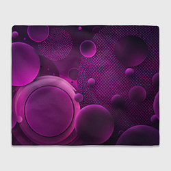 Плед флисовый Фиолетовые шары, цвет: 3D-велсофт