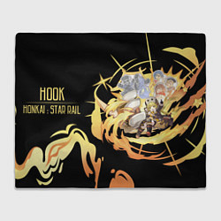 Плед флисовый Hook Honkai, цвет: 3D-велсофт