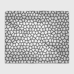 Плед флисовый Мозаика белый, цвет: 3D-велсофт