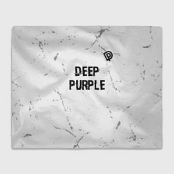 Плед флисовый Deep Purple glitch на светлом фоне: символ сверху, цвет: 3D-велсофт