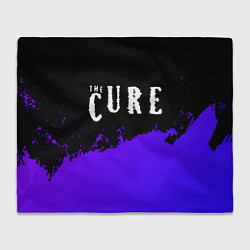 Плед флисовый The Cure purple grunge, цвет: 3D-велсофт