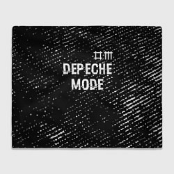 Плед Depeche Mode glitch на темном фоне: символ сверху