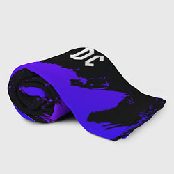 Плед флисовый AC DC purple grunge, цвет: 3D-велсофт — фото 2