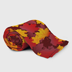 Плед флисовый Кленовые листья паттерном, цвет: 3D-велсофт — фото 2