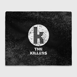 Плед флисовый The Killers с потертостями на темном фоне, цвет: 3D-велсофт