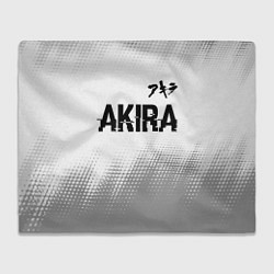 Плед флисовый Akira glitch на светлом фоне: символ сверху, цвет: 3D-велсофт