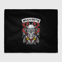 Плед флисовый Megadeth - ядерный череп, цвет: 3D-велсофт