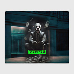Плед флисовый Payday 3 game, цвет: 3D-велсофт