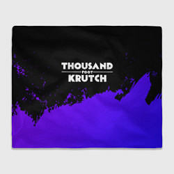 Плед флисовый Thousand Foot Krutch purple grunge, цвет: 3D-велсофт