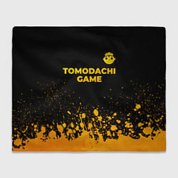 Плед флисовый Tomodachi Game - gold gradient: символ сверху, цвет: 3D-велсофт