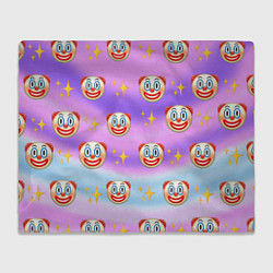 Плед флисовый Узор с Клоунами, цвет: 3D-велсофт