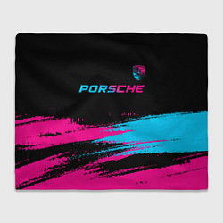 Плед Porsche - neon gradient: символ сверху