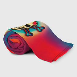 Плед флисовый Красочный веселый роджер, цвет: 3D-велсофт — фото 2