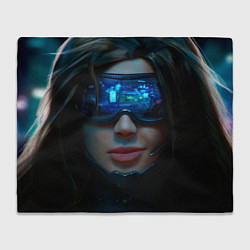 Плед флисовый Cybergirl, цвет: 3D-велсофт