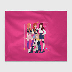 Плед флисовый Blackpink anime poster, цвет: 3D-велсофт