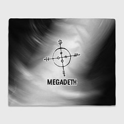 Плед флисовый Megadeth glitch на светлом фоне, цвет: 3D-велсофт