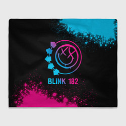 Плед флисовый Blink 182 - neon gradient, цвет: 3D-велсофт