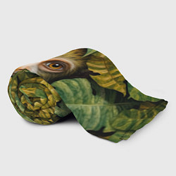 Плед флисовый Маленькая обезьянка в листьях, цвет: 3D-велсофт — фото 2