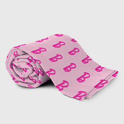 Плед флисовый Барби паттерн буква B, цвет: 3D-велсофт — фото 2