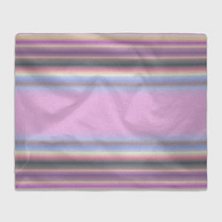 Плед флисовый Сиреневые полосы, цвет: 3D-велсофт