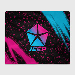 Плед флисовый Jeep - neon gradient, цвет: 3D-велсофт