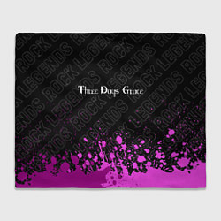 Плед флисовый Three Days Grace rock legends: символ сверху, цвет: 3D-велсофт