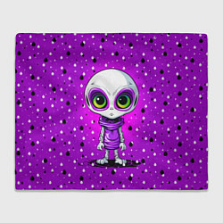 Плед флисовый Alien - purple color, цвет: 3D-велсофт