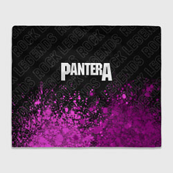 Плед флисовый Pantera rock legends: символ сверху, цвет: 3D-велсофт