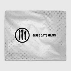 Плед флисовый Three Days Grace glitch на светлом фоне: надпись и, цвет: 3D-велсофт