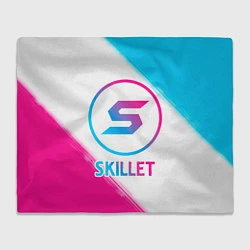 Плед флисовый Skillet neon gradient style, цвет: 3D-велсофт