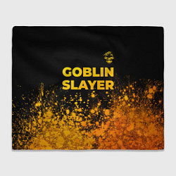 Плед флисовый Goblin Slayer - gold gradient: символ сверху, цвет: 3D-велсофт