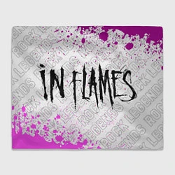 Плед флисовый In Flames rock legends: надпись и символ, цвет: 3D-велсофт