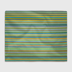 Плед флисовый Горизонтальные разноцветные полосы, цвет: 3D-велсофт
