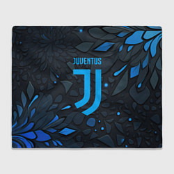 Плед флисовый Juventus blue logo, цвет: 3D-велсофт