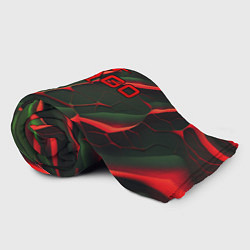 Плед флисовый CSGO red green texture, цвет: 3D-велсофт — фото 2