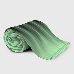 Плед флисовый Зеленый полосатый градиент, цвет: 3D-велсофт — фото 2