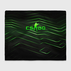 Плед флисовый CS GO dark green, цвет: 3D-велсофт