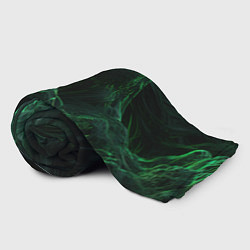 Плед флисовый Темно зеленая абстракция, цвет: 3D-велсофт — фото 2