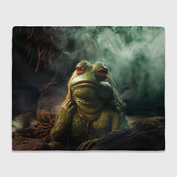 Плед флисовый Большая жаба Пепе, цвет: 3D-велсофт