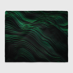Плед флисовый Dark green texture, цвет: 3D-велсофт